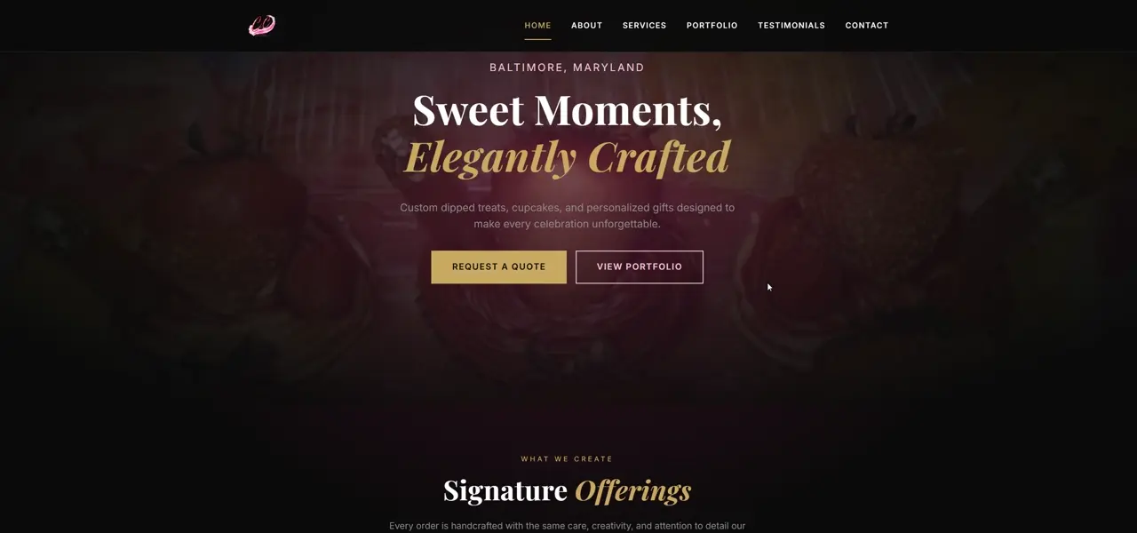 Lashea Creative Design website built by Mecha Data