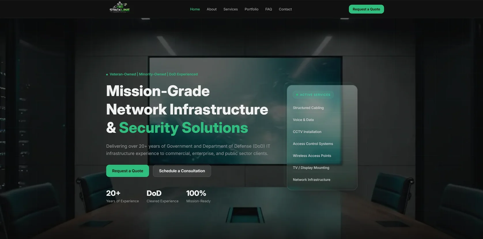 StackLine Communications website built by Mecha Data